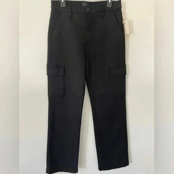 NWT MOTHER The Straight Up Rambler Cargo Skimp Jeans in Pitch Black Size 32 - Picture 12 of 16